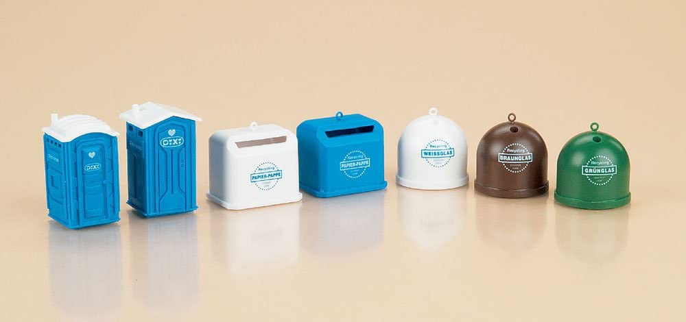 Auhagen 42593 Portable Toilets/Recycling Container Modelling Kit
