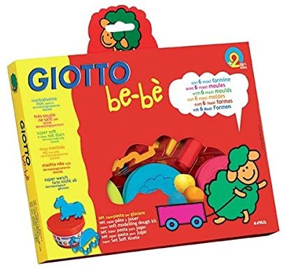 Giotto 462900 Be-Be Soft Modelling Dough Kit With 3 Tubs of Dough and 6 Moulds
