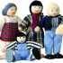 Woodyland Pretend Play Farm Family Dolls for Doll House (6-Piece)