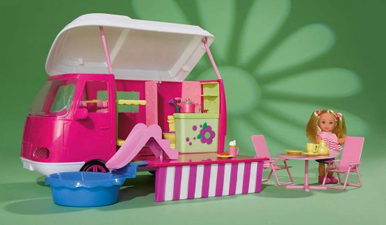Simba Evi Love 105736221 Camper with Doll and Accessories, 45 Pieces