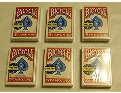 Bicycle Playing Cards 12 Decks Player's Pack - 6 Red & 6 Blue Rider Back, Standard Face, Made In USA - View #7