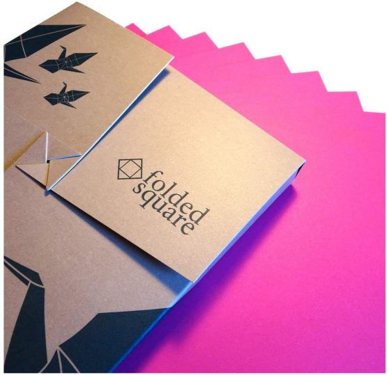 Pink Origami Paper 100 Sheets, 15cm Square TopToy