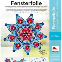 folia 450500 Transparent Self-Adhesive Window Film Approx. 50 x 70 cm 10 Sheets Ideal as Template Sheets for Window Pictures