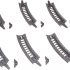 Faller 222543 - 6 Driveway Parts, Curved Radius 2