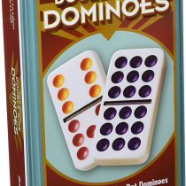 Double 9 Colour Dominoes in Tin (Colours Vary)