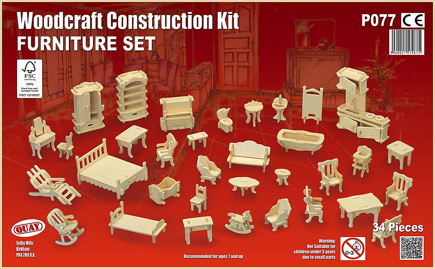 Quay Furniture Set Woodcraft Construction Kit FSC – TopToy