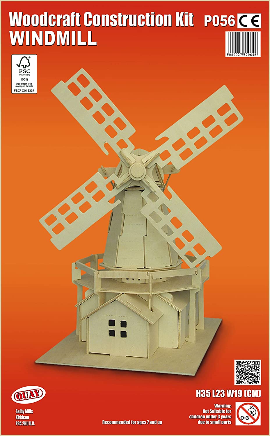 Quay Windmill Woodcraft Construction Kit FSC TopToy