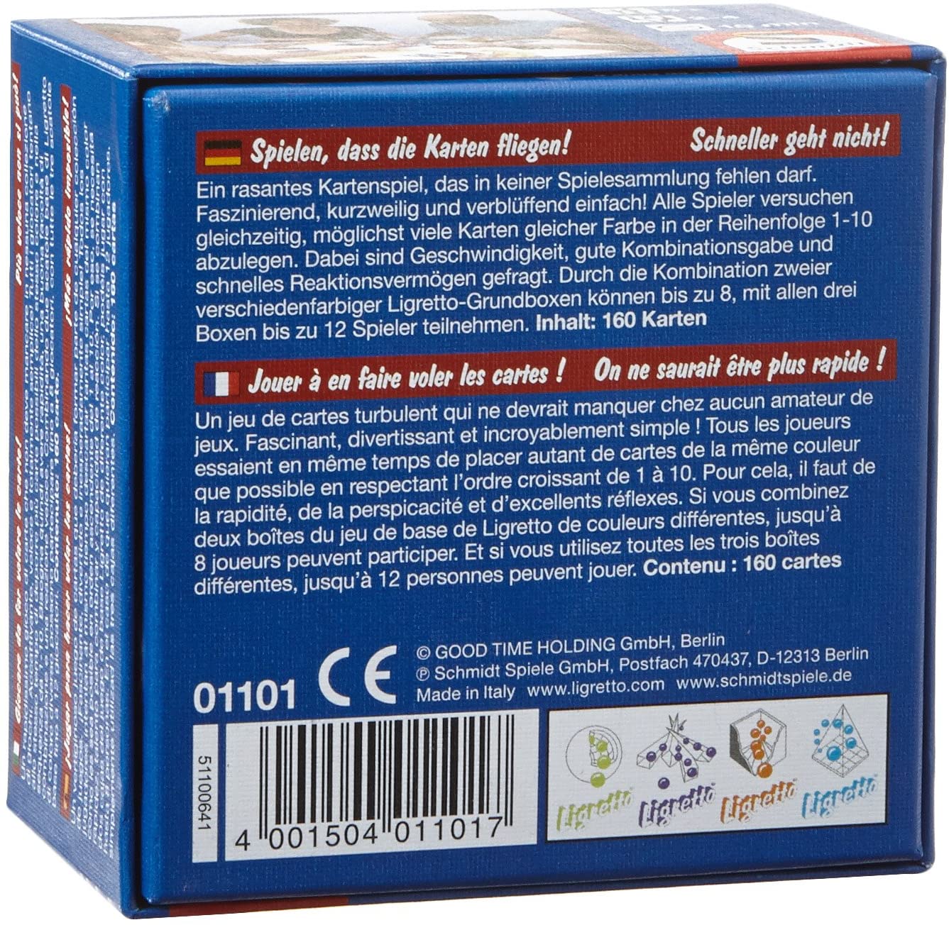 Schmidt Spiele 1101 Blue Ligretto Card Game TopToy