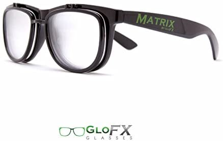 GloFX Matrix Double Diffraction Glasses Black Intense Rave Party Glasses 