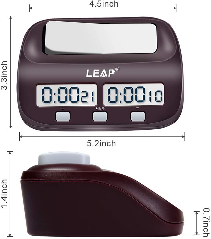 LEAP Chess Clock Digital Chess Timer Professional For Board Games Timer ...