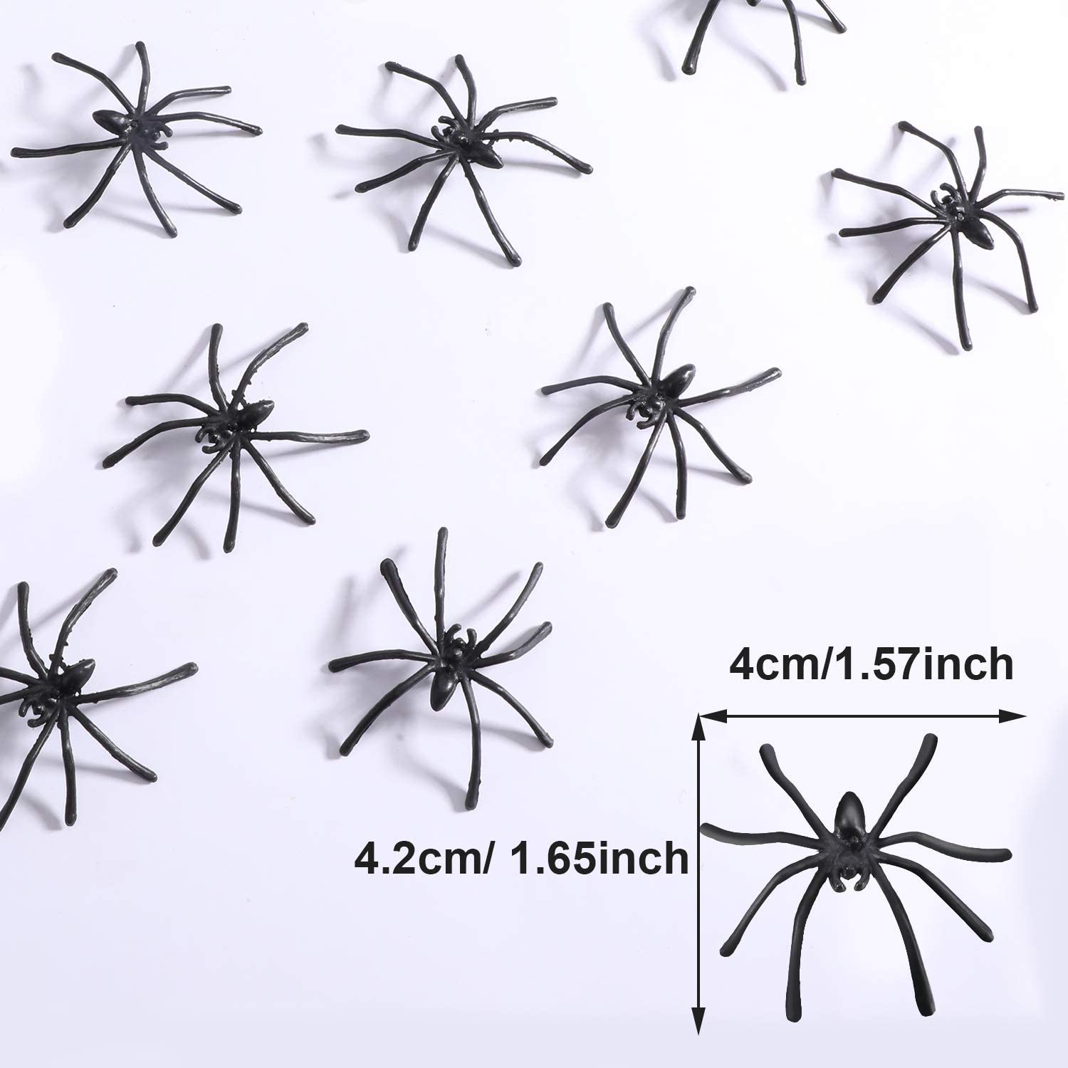 Boao 240 Pieces Halloween Spiders Plastic Spiders Small Spider Joke ...