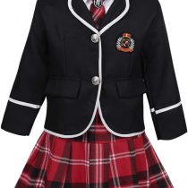 TiaoBug Japanese Anime Clothes Classic Navy Sailor Suit Autumn Long Sleeve Kids Girl Students School Uniforms Costume JK Cosplay Black 7-8 Years